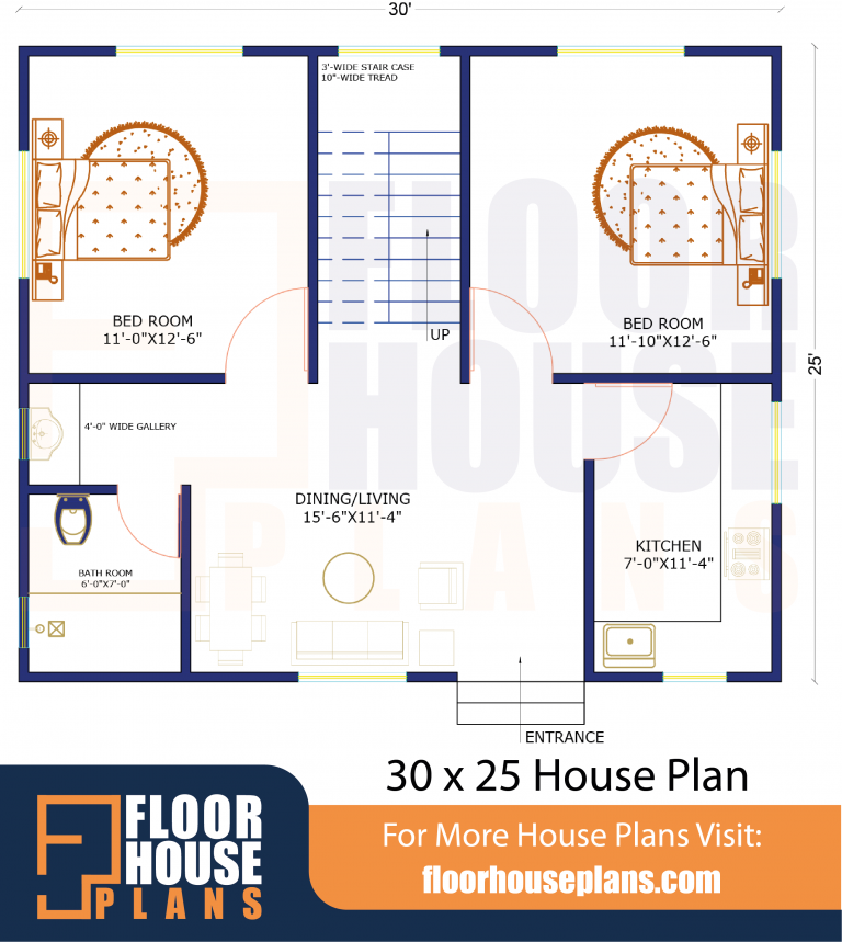30 x 25 House Plan