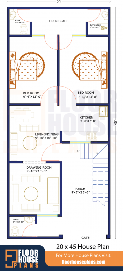 800 Sqft House Plan 3d East Facing