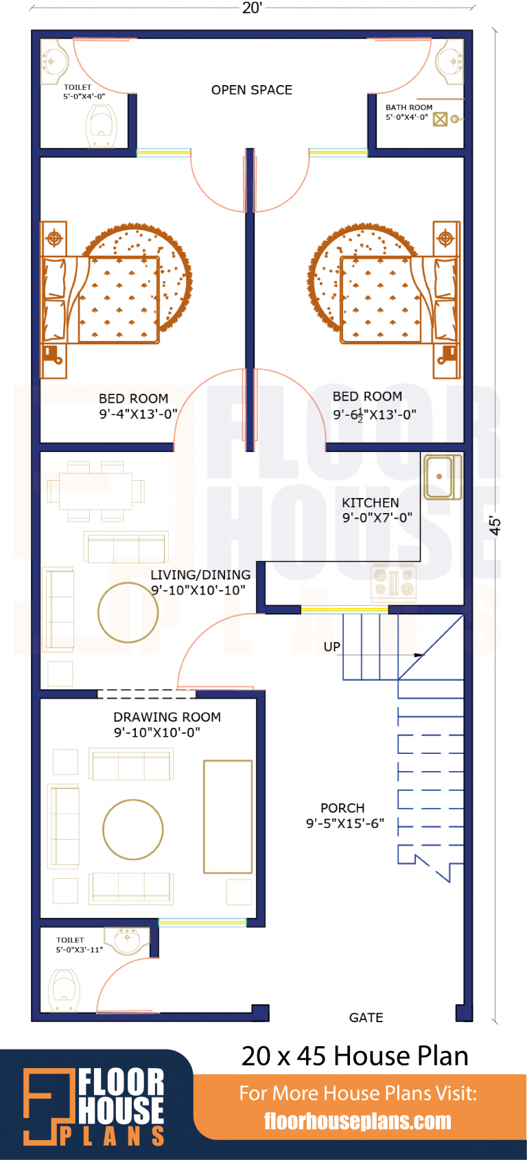 20 x 45 House Plan