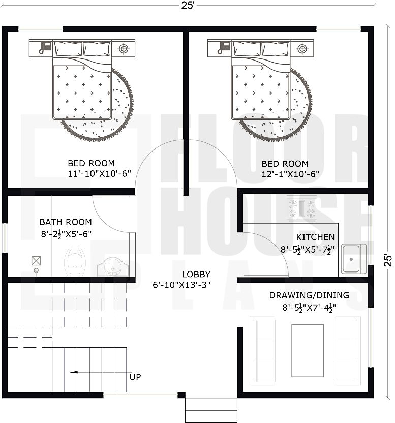 25-x-25-house-plan-with-two-bedrooms