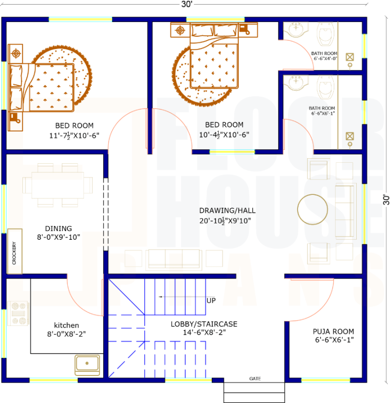 30-feet-front-floor-house-plans